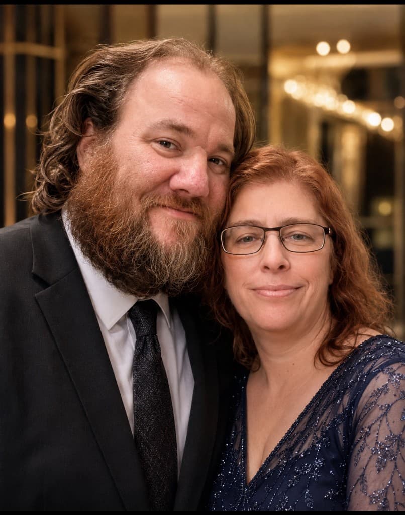 Richard and Megan at a celebration